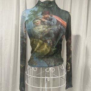 Fallen Angels Semi-sheer long-sleeve layering top